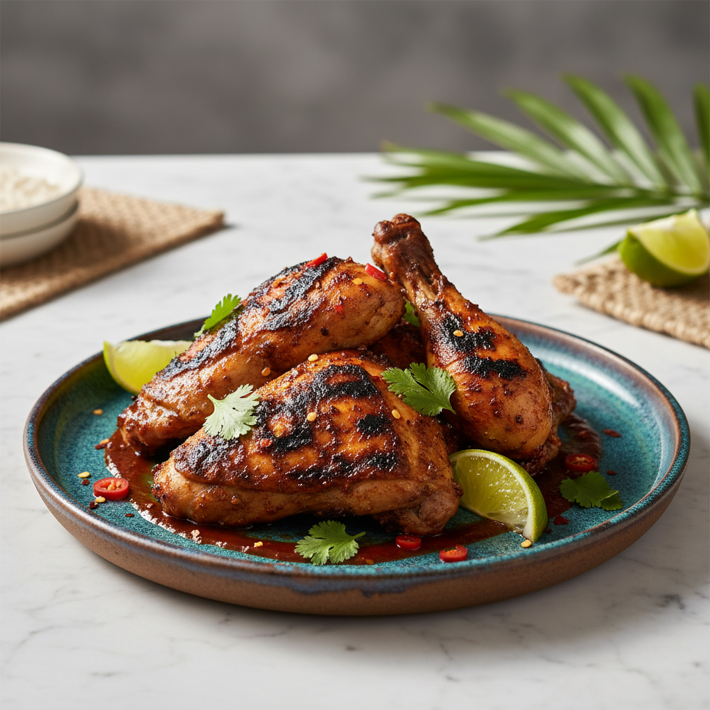 Flame Grilled Jamaican Jerk Chicken